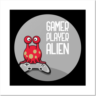 Gamer Player Alien Posters and Art